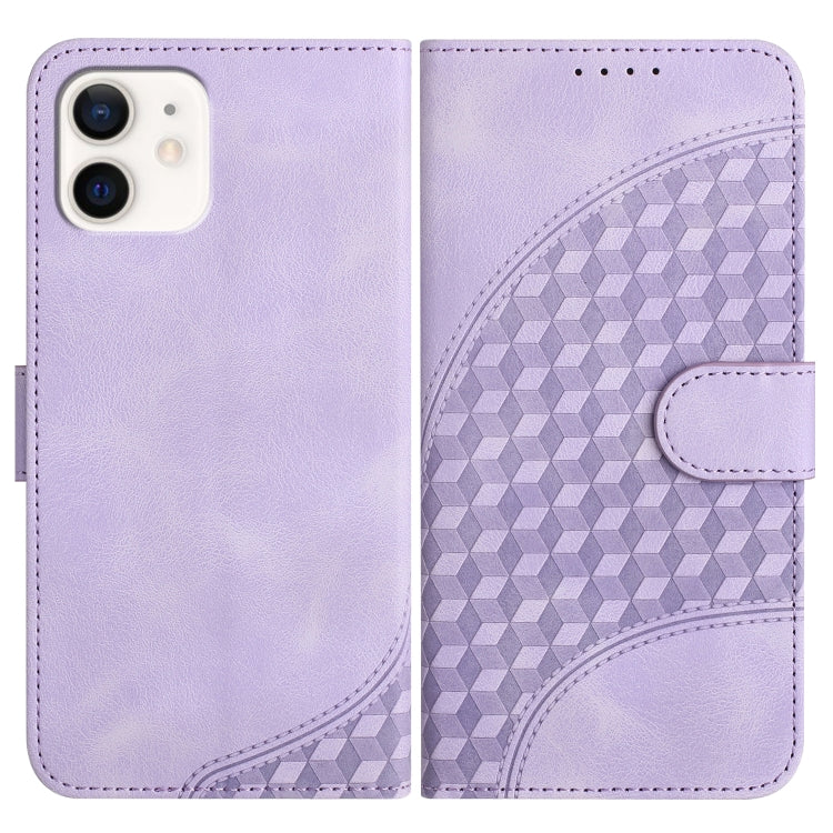 YX0060 Elephant Head Embossed Phone Leather Case with Lanyard, For iPhone 12/12 Pro, For iPhone 12 Pro Max, For iPhone 12 mini