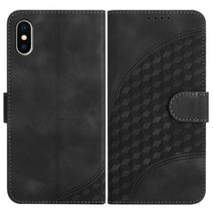 YX0060 Elephant Head Embossed Phone Leather Case with Lanyard, For iPhone XS / X, For iPhone XR, For iPhone XS Max, For iPhone 8 Plus / 7 Plus