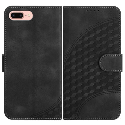 YX0060 Elephant Head Embossed Phone Leather Case with Lanyard, For iPhone XS Max, For iPhone 8 Plus / 7 Plus