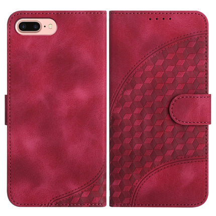 YX0060 Elephant Head Embossed Phone Leather Case with Lanyard, For iPhone XS Max, For iPhone 8 Plus / 7 Plus