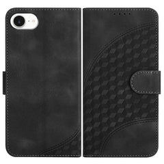 YX0060 Elephant Head Embossed Phone Leather Case with Lanyard, For iPhone 16, iPhone 16e, For iPhone 15 Pro Max