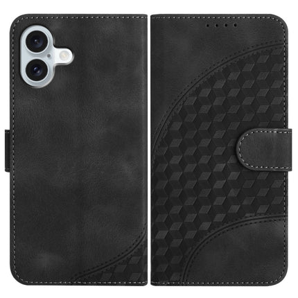 YX0060 Elephant Head Embossed Phone Leather Case with Lanyard