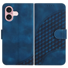 YX0060 Elephant Head Embossed Phone Leather Case with Lanyard, For iPhone 16 Pro Max, For iPhone 16 Pro, For iPhone 16 Plus, For iPhone 16