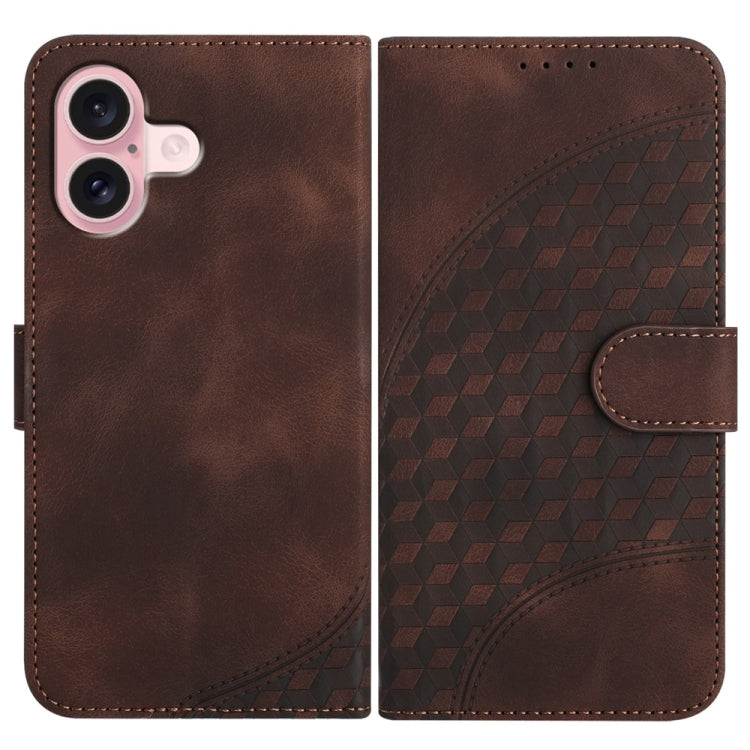 YX0060 Elephant Head Embossed Phone Leather Case with Lanyard