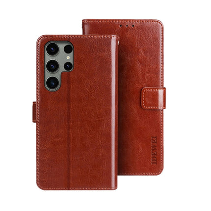 idewei Crazy Horse Texture Leather Phone Case, For Samsung Galaxy S24 Ultra 5G, For Samsung Galaxy S24+ 5G, For Samsung Galaxy S24 5G