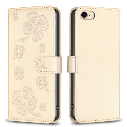 Four-leaf Embossed Leather Phone Case, For iPhone 7 / 8 / SE 2022, For iPhone 13 Pro Max, For iPhone 13 Pro, For iPhone 13