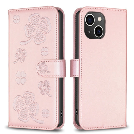 Four-leaf Embossed Leather Phone Case, For iPhone 7 / 8 / SE 2022, For iPhone 13 Pro Max, For iPhone 13 Pro, For iPhone 13