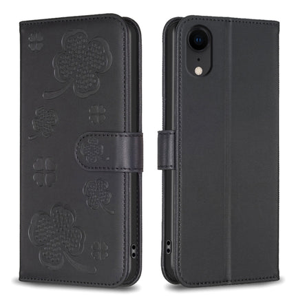 Four-leaf Embossed Leather Phone Case, For iPhone 11 Pro, For iPhone X / XS, For iPhone XR, For iPhone XS Max