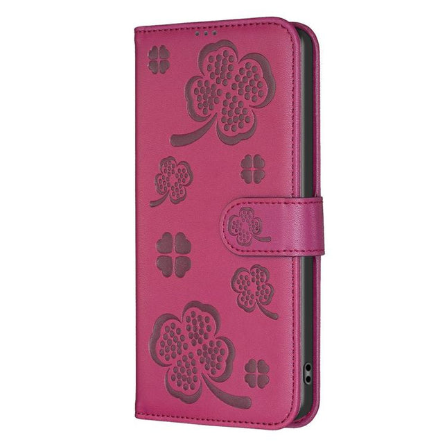 Four-leaf Embossed Leather Phone Case, For iPhone 18 Pro/17 Pro, For iPhone 18 Pro Max/17 Pro Max, For iPhone 17, For iPhone 17 Air