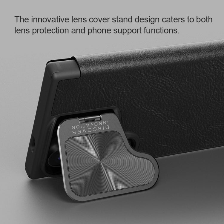 NILLKIN Qin Prop Series Flip Camera Cover Design Leather Phone Case, For Samsung Galaxy S24 Ultra 5G, For Samsung Galaxy S24+ 5G, For Samsung Galaxy S24 5G