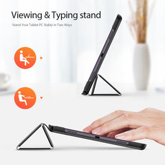 DUX DUCIS Domo Series Horizontal Flip Magnetic PU Leather Case with Three-folding Holder & Sleep / Wake-up Function & Pen Slot, For Samsung Galaxy Tab A7 SM-T505, For Samsung Galaxy Tab S7 11 inch, For Samsung Galaxy Tab S7+ 12.4 inch