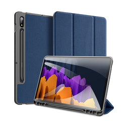 DUX DUCIS Domo Series Horizontal Flip Magnetic PU Leather Case with Three-folding Holder & Sleep / Wake-up Function & Pen Slot, For Samsung Galaxy Tab A7 SM-T505, For Samsung Galaxy Tab S7 11 inch, For Samsung Galaxy Tab S7+ 12.4 inch