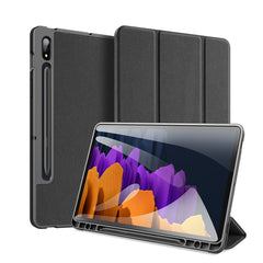 DUX DUCIS Domo Series Horizontal Flip Magnetic PU Leather Case with Three-folding Holder & Sleep / Wake-up Function & Pen Slot, For Samsung Galaxy Tab A7 SM-T505, For Samsung Galaxy Tab S7 11 inch, For Samsung Galaxy Tab S7+ 12.4 inch