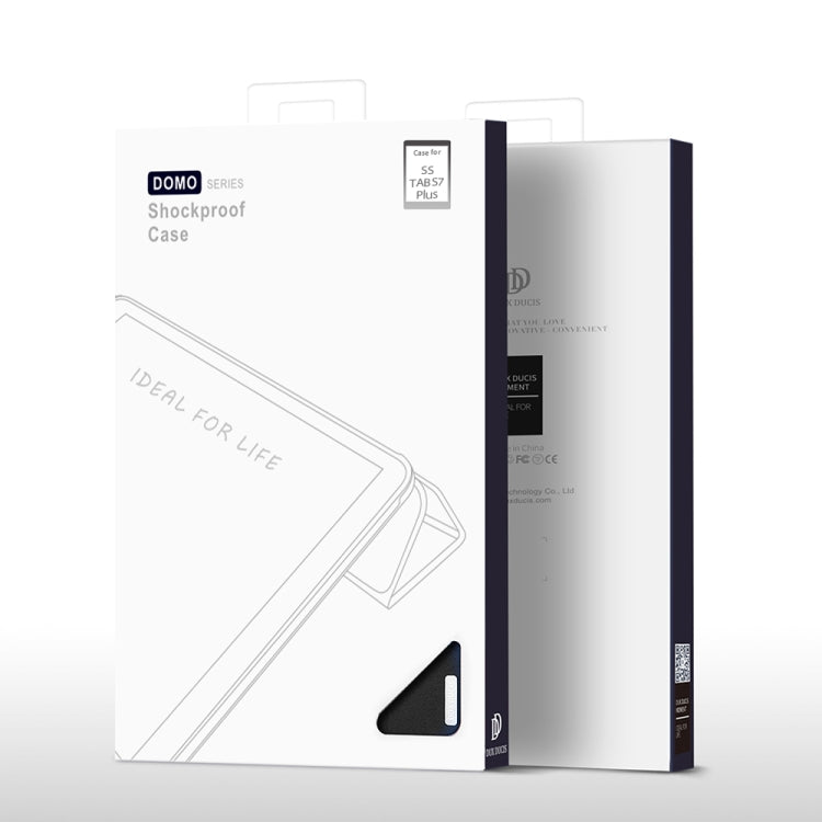 DUX DUCIS Domo Series Horizontal Flip Magnetic PU Leather Case with Three-folding Holder & Sleep / Wake-up Function & Pen Slot, For Samsung Galaxy Tab S7+ 12.4 inch