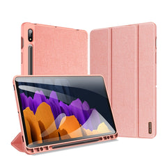 DUX DUCIS Domo Series Horizontal Flip Magnetic PU Leather Case with Three-folding Holder & Sleep / Wake-up Function & Pen Slot, For Samsung Galaxy Tab A7 SM-T505, For Samsung Galaxy Tab S7 11 inch, For Samsung Galaxy Tab S7+ 12.4 inch