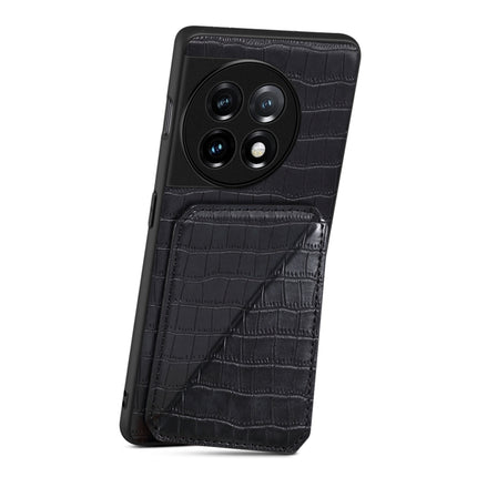 Denior Imitation Crocodile Leather Back Phone Case with Holder, For OPPO K11 / OnePlus Nord CE3 5G, For OPPO K11x 5G / OnePlus Nord CE3 Lite, For OnePlus Ace 2 Pro 5G, For OnePlus Ace 2V / Nord 3 5G