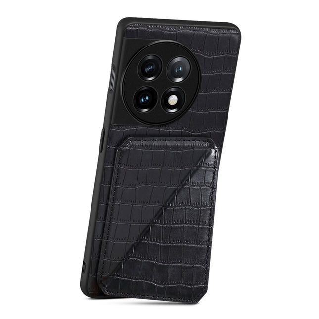 Denior Imitation Crocodile Leather Back Phone Case with Holder
