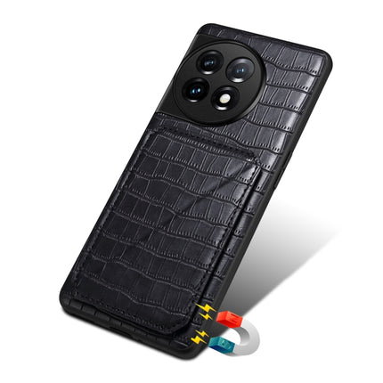 Denior Imitation Crocodile Leather Back Phone Case with Holder, For OPPO K11 / OnePlus Nord CE3 5G, For OPPO K11x 5G / OnePlus Nord CE3 Lite, For OnePlus Ace 2 Pro 5G, For OnePlus Ace 2V / Nord 3 5G