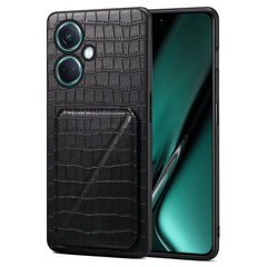 Denior Imitation Crocodile Leather Back Phone Case with Holder