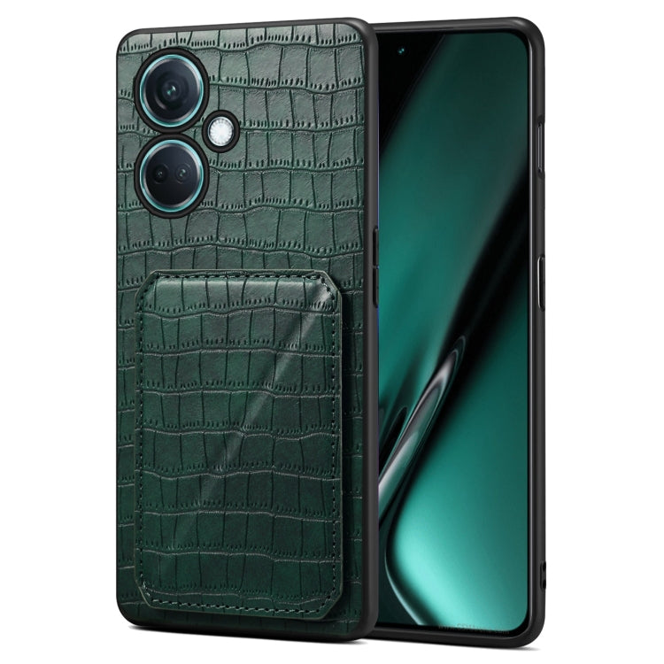Denior Imitation Crocodile Leather Back Phone Case with Holder