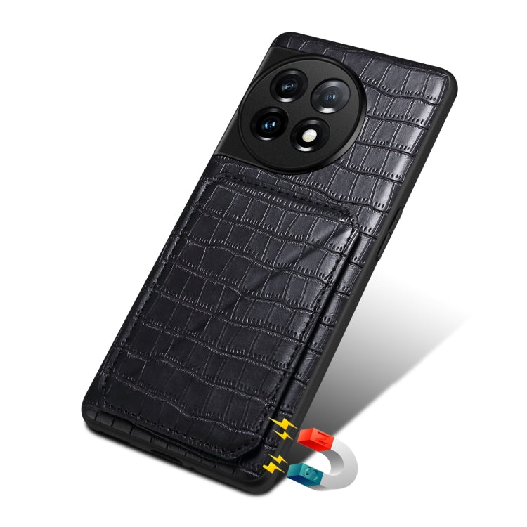 Denior Imitation Crocodile Leather Back Phone Case with Holder