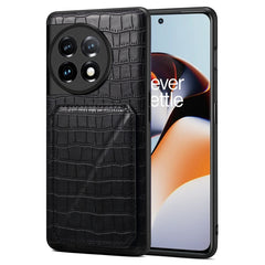 Denior Imitation Crocodile Leather Back Phone Case with Holder