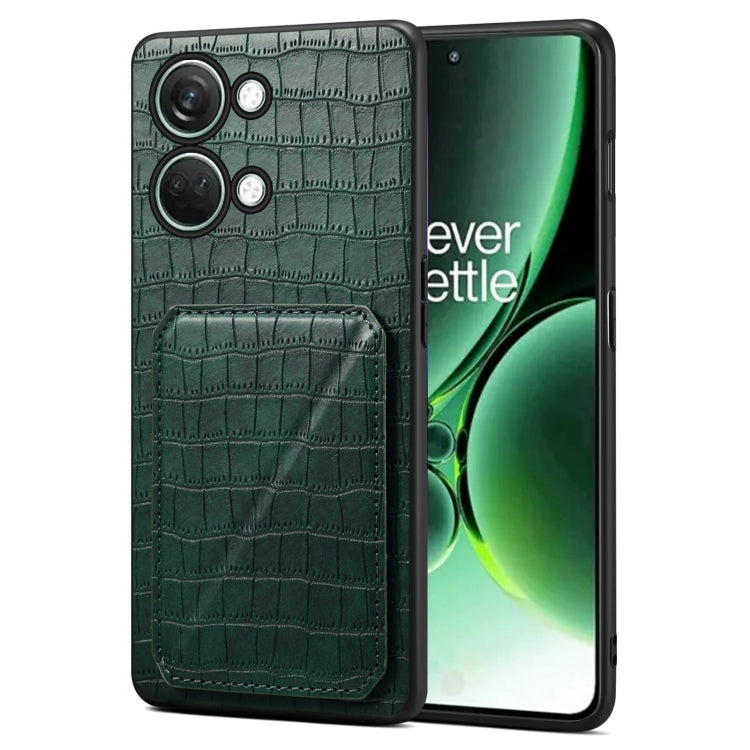 Denior Imitation Crocodile Leather Back Phone Case with Holder