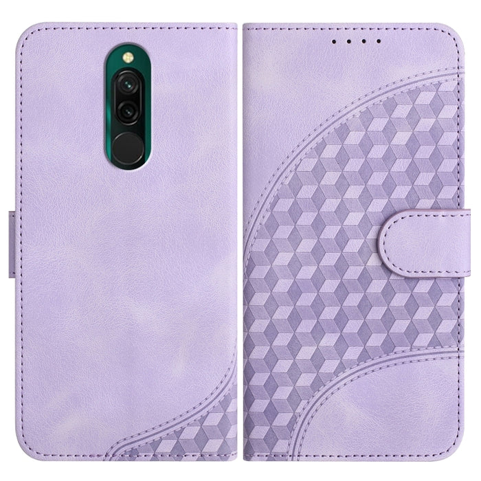 YX0060 Elephant Head Embossed Phone Leather Case with Lanyard, For Xiaomi Redmi 8, For Xiaomi Redmi Note 8 Pro, For Xiaomi Mi CC9e