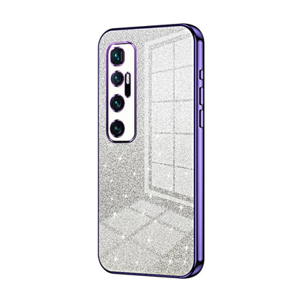 Gradient Glitter Powder Electroplated Phone Case, For Xiaomi Mi 10 Ultra, For Xiaomi Mi 10 Pro 5G, For Xiaomi Mi 10 5G