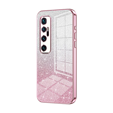 Gradient Glitter Powder Electroplated Phone Case, For Xiaomi Mi 10 Ultra, For Xiaomi Mi 10 Pro 5G, For Xiaomi Mi 10 5G