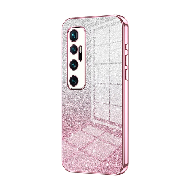 Gradient Glitter Powder Electroplated Phone Case, For Xiaomi Mi 10 Ultra, For Xiaomi Mi 10 Pro 5G, For Xiaomi Mi 10 5G
