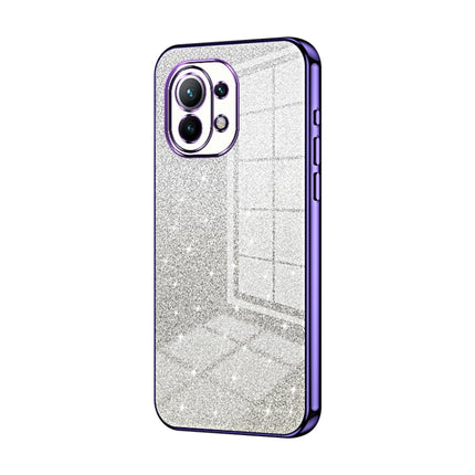 Gradient Glitter Powder Electroplated Phone Case, For Xiaomi Mi 11 Pro, For Xiaomi Mi 11, For Xiaomi Mi 10 Lite 5G