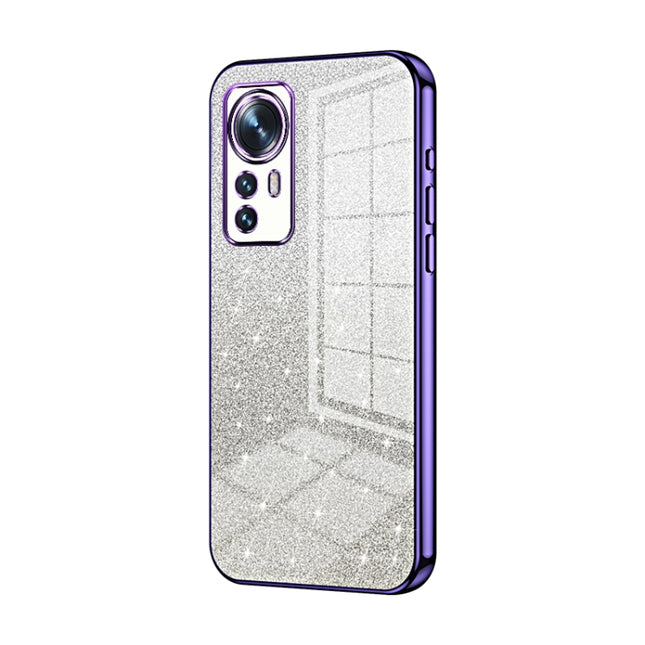 Gradient Glitter Powder Electroplated Phone Case, For Xiaomi 12 / 12X, For Xiaomi Mi 11 Lite 4G / 5G, For Xiaomi 11T / 11T Pro