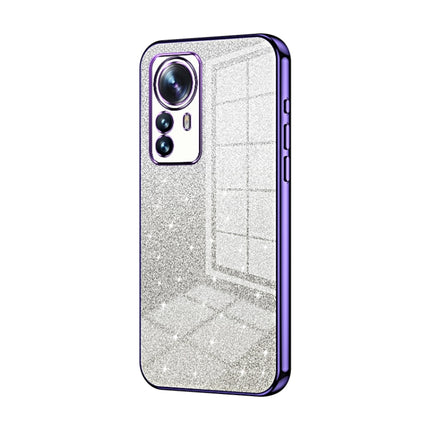 Gradient Glitter Powder Electroplated Phone Case, For Xiaomi 12T Pro, For Xiaomi 12 Pro / 12S Pro, For Xiaomi 12S