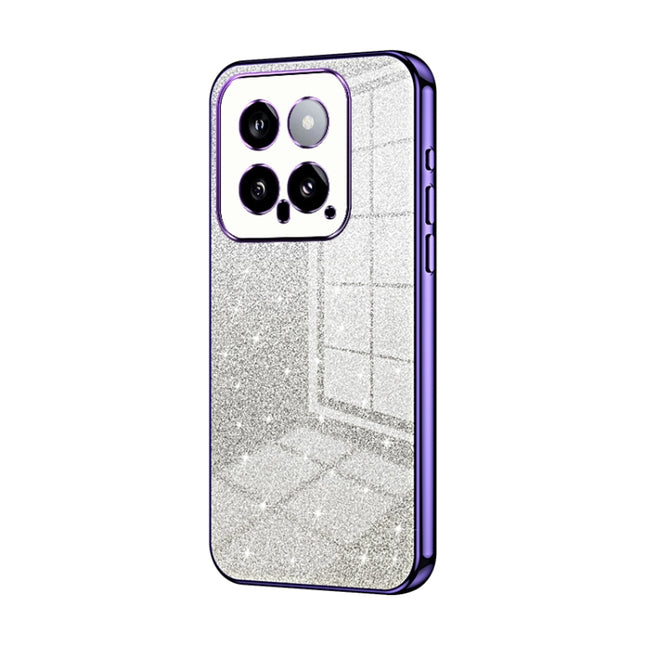 Gradient Glitter Powder Electroplated Phone Case, For Xiaomi 14, For Xiaomi 13 Ultra, For Xiaomi Civi 3