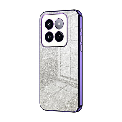 Gradient Glitter Powder Electroplated Phone Case, For Xiaomi 14T, For Xiaomi 14 Ultra, For Xiaomi 14 Pro