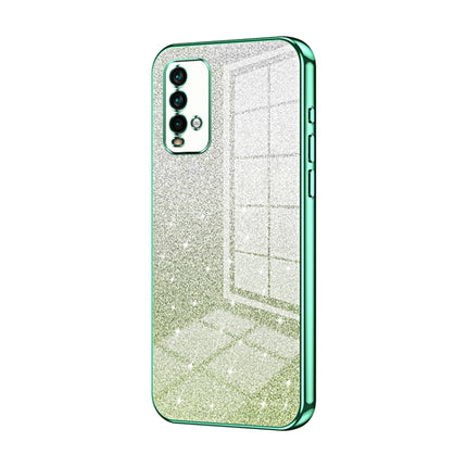 Gradient Glitter Powder Electroplated Phone Case, For Xiaomi Redmi Note 9 5G / Note 9T, For Xiaomi Redmi Note 9 Pro 5G/Mi 10T Lite, For Xiaomi Redmi Note 9 4G