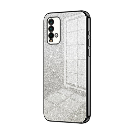 Gradient Glitter Powder Electroplated Phone Case, For Xiaomi Redmi Note 9 5G / Note 9T, For Xiaomi Redmi Note 9 Pro 5G/Mi 10T Lite, For Xiaomi Redmi Note 9 4G