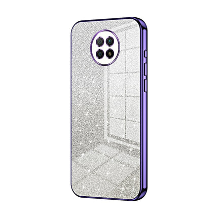 Gradient Glitter Powder Electroplated Phone Case, For Xiaomi Redmi Note 9 5G / Note 9T, For Xiaomi Redmi Note 9 Pro 5G/Mi 10T Lite, For Xiaomi Redmi Note 9 4G