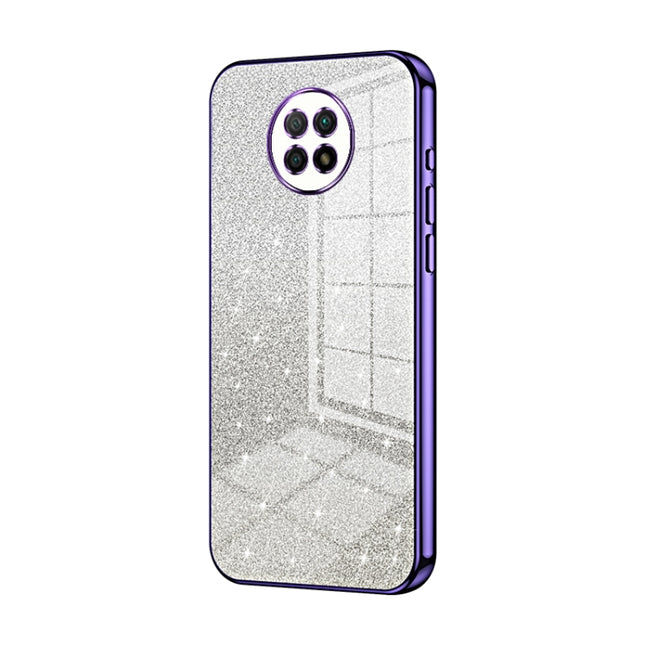 Gradient Glitter Powder Electroplated Phone Case, For Xiaomi Redmi Note 9 5G / Note 9T, For Xiaomi Redmi Note 9 Pro 5G/Mi 10T Lite, For Xiaomi Redmi Note 9 4G