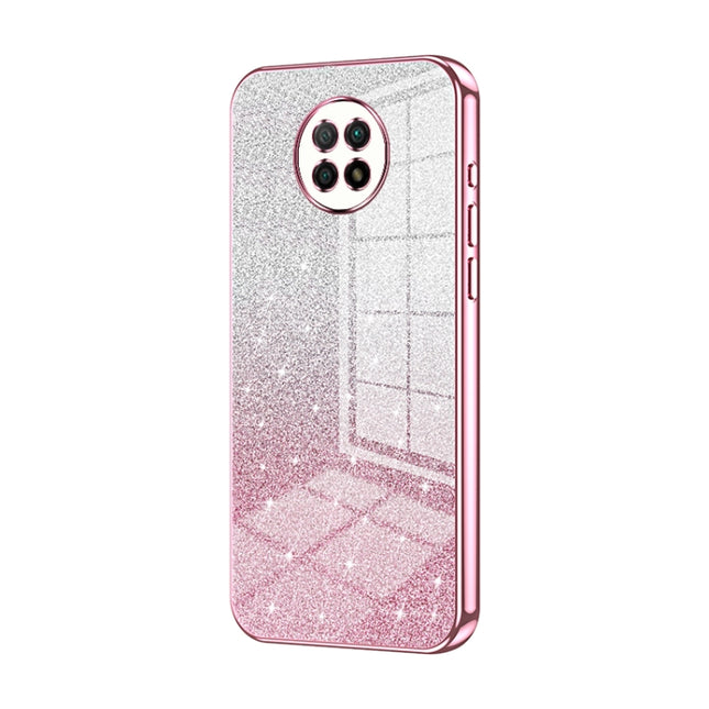 Gradient Glitter Powder Electroplated Phone Case, For Xiaomi Redmi Note 9 5G / Note 9T, For Xiaomi Redmi Note 9 Pro 5G/Mi 10T Lite, For Xiaomi Redmi Note 9 4G
