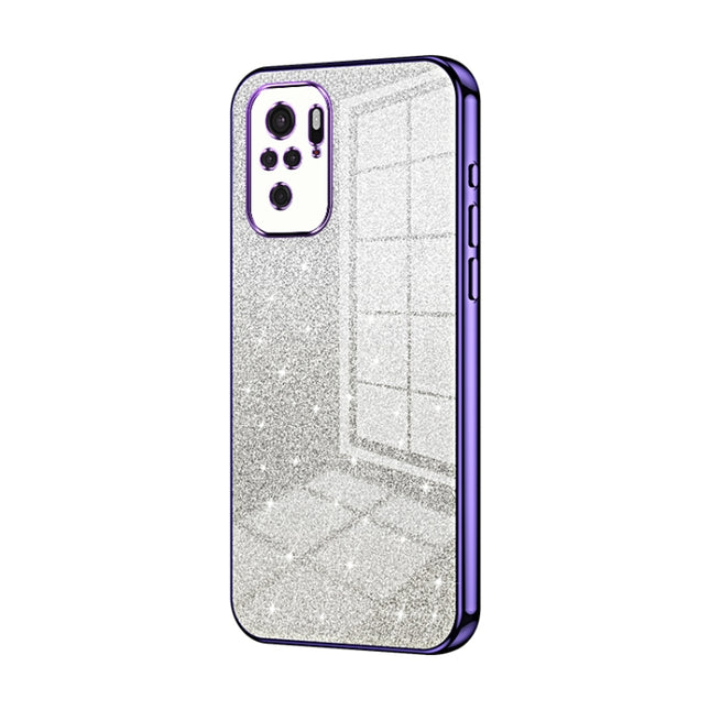 Gradient Glitter Powder Electroplated Phone Case, For Xiaomi Redmi Note 10/Note 10S, For Xiaomi Redmi Note 11 Global / Note 11S, For Xiaomi Redmi K40S / Poco F4