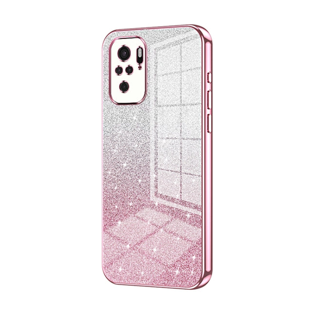 Gradient Glitter Powder Electroplated Phone Case, For Xiaomi Redmi Note 10/Note 10S, For Xiaomi Redmi Note 11 Global / Note 11S, For Xiaomi Redmi K40S / Poco F4