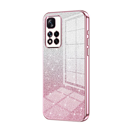 Gradient Glitter Powder Electroplated Phone Case, For Xiaomi Redmi Note 11T 5G/Note 11S 5G, For Xiaomi Redmi K50 / K50 Pro, For Xiaomi Redmi Note 11 Pro+ 5G