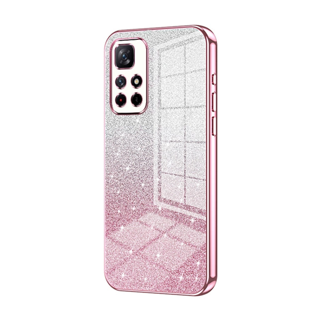 Gradient Glitter Powder Electroplated Phone Case, For Xiaomi Redmi Note 11T 5G/Note 11S 5G, For Xiaomi Redmi K50 / K50 Pro, For Xiaomi Redmi Note 11 Pro+ 5G