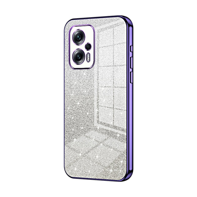 Gradient Glitter Powder Electroplated Phone Case, For Xiaomi Redmi Note 11T Pro/Poco X4 GT, For Xiaomi Redmi Note 12R Pro, For Xiaomi Redmi Note 12 Turbo/Poco F5