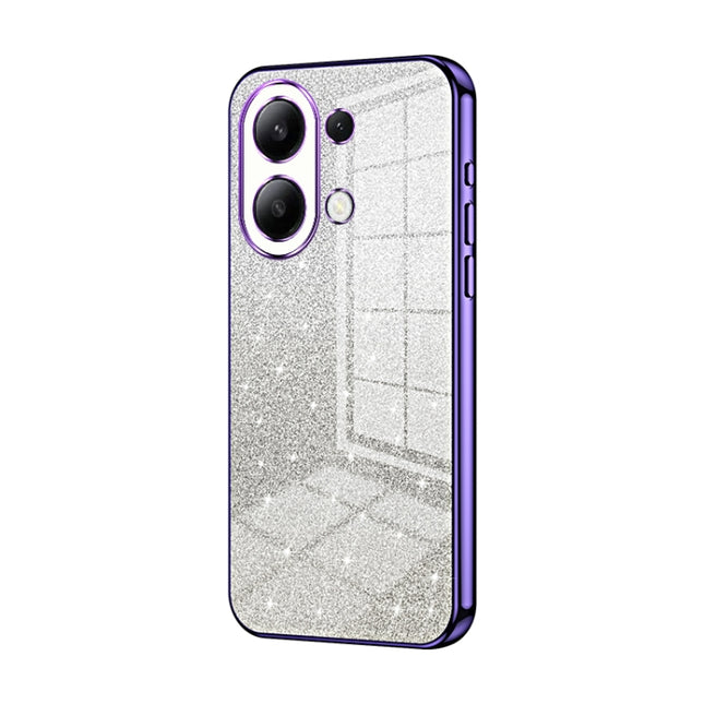 Gradient Glitter Powder Electroplated Phone Case, For Xiaomi Redmi Note 13 4G, For Xiaomi Redmi Note 13 5G, For Xiaomi Redmi Note 13 Pro+