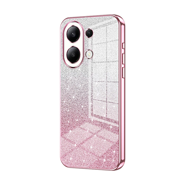 Gradient Glitter Powder Electroplated Phone Case, For Xiaomi Redmi Note 13 4G, For Xiaomi Redmi Note 13 5G, For Xiaomi Redmi Note 13 Pro+