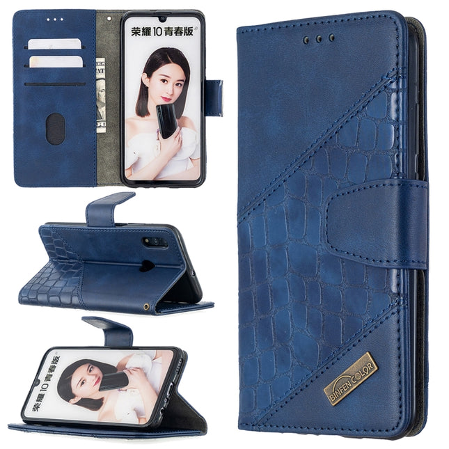 Matching Color Crocodile Texture Horizontal Flip PU Leather Case with Holder & Card Slots & Wallet, For Huawei P Smart (2019), For Huawei Y5 (2018), For Huawei Y6p, For Huawei Y7 (2019)
