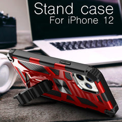 Armor Shockproof TPU + PC Magnetic Protective Case with Holder, For iPhone 12 mini, For iPhone 12 / 12 Pro, For iPhone 12 Pro Max